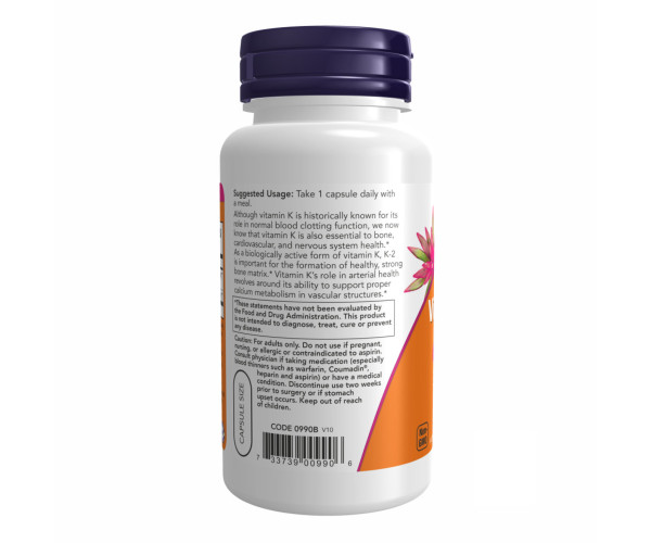 Vitamin K-2 100mcg - 100 vcaps