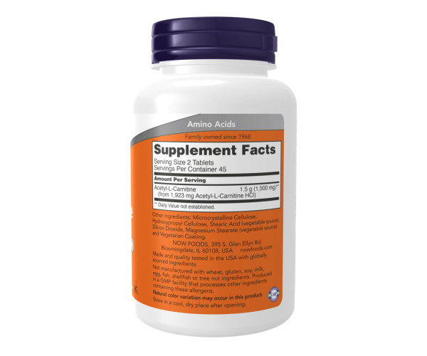 Acetyl L-Carnitine 750mg - 90 tabs