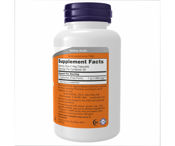 L-Tryptophan 500mg - 120 vcaps