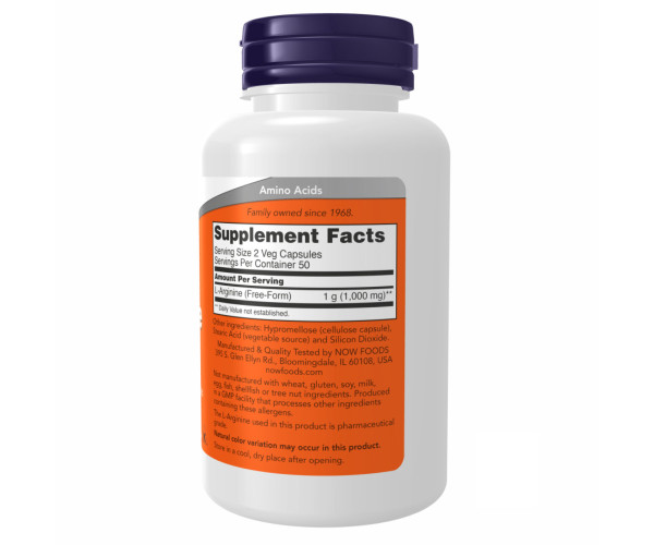 Arginine 500mg - 250 vcaps