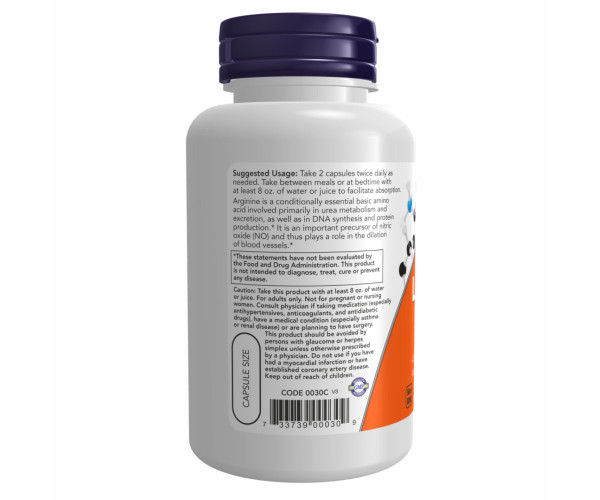 Arginine 500mg - 250 vcaps