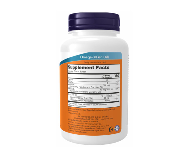 Cod Liver Oil 1000mg - 180 sgels