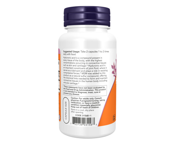 Hyaluronic Acid 50mg+MCM - 120 vcaps