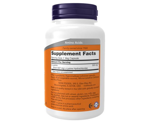 Lysine 500mg - 250 vcaps