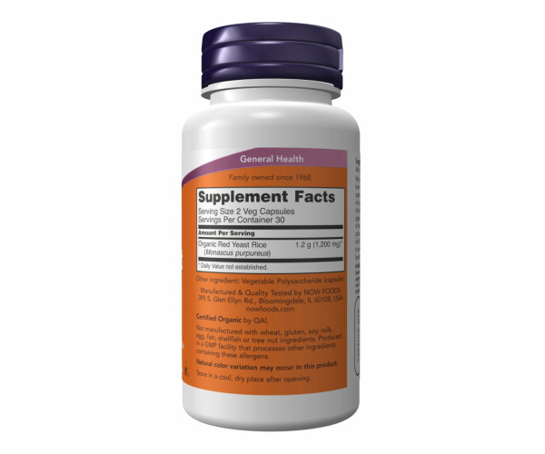 Red Yeast Rice 600mg - 60 vcaps