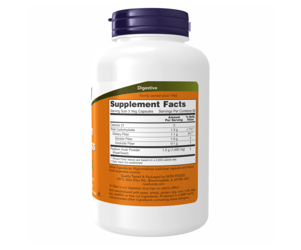 Psyllium Husk 500mg - 200 vcaps