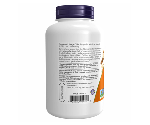 Psyllium Husk 500mg - 200 vcaps