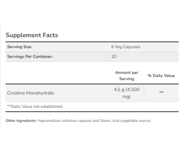 Creatine 750mg - 120 caps