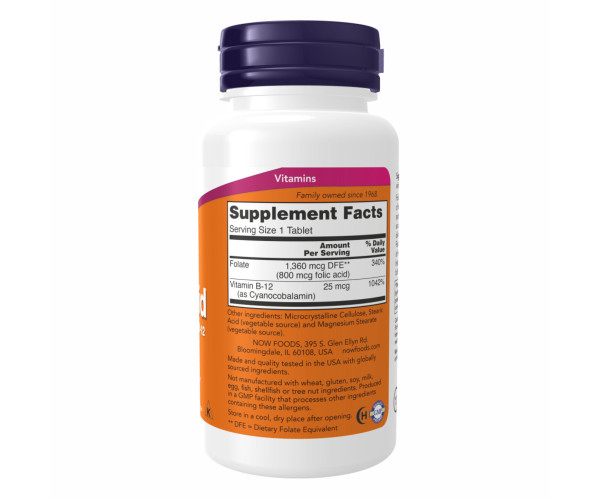 Folic Acid 800mcg - 250 tabs