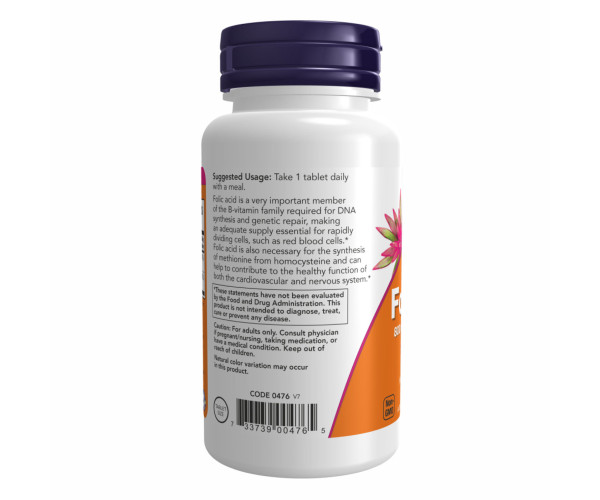 Folic Acid 800mcg - 250 tabs