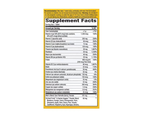 Once Daily Men's Ultra Multivitamin - 60 tabs