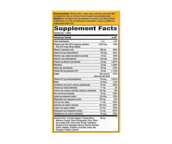 Once Daily Women Ultra Multivitamin- 60 tabs