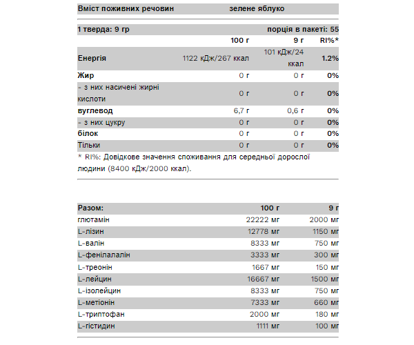 EAA - 500g Green Apple