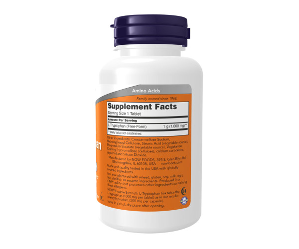 L-Tryptophan Double Strength 1000mg - 60 tabs
