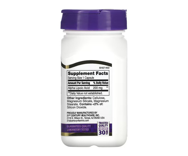 Alpha Lipoic Acid 200 mg - 60 caps