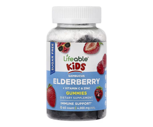 Sambucus Elderberry + Vitamin C and Zinc Kids Sugar Free - 60 gummies