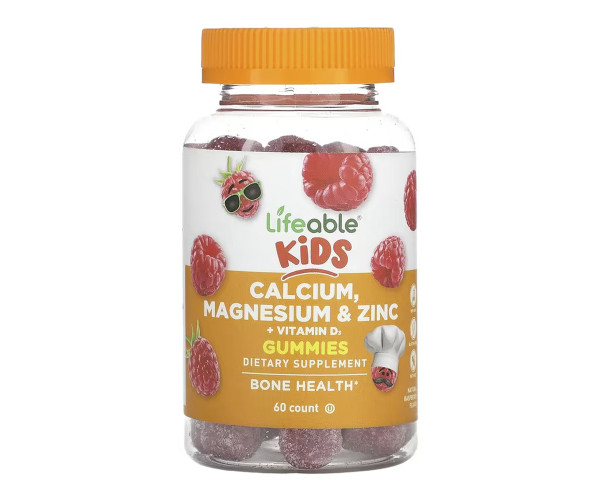 Calcium Magnesium & Zinc + Vitamin D Kids - 60 gummies