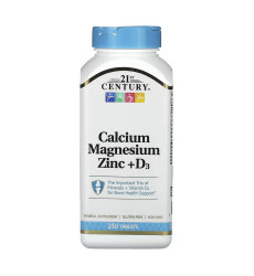 Calcium Magnesium Zinc +D3 - 250 tabs