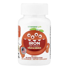 VitaWorks Kids Iron With Vitamin C - 120 chewables