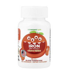 VitaWorks Kids Iron With Vitamin C - 120 chewables