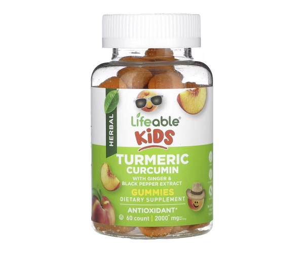 Turmeric Curcumin with Ginger & Black Pepper Extract Kids - 60 gummies