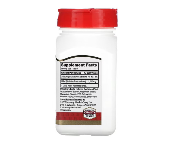 MSM 1000 mg - 90 tabs