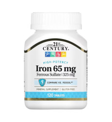 Iron 65 mg Ferrous Sulfate 325 mg - 120 tabs