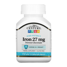 Iron 27 mg Ferrous Gluconate - 110 tabs