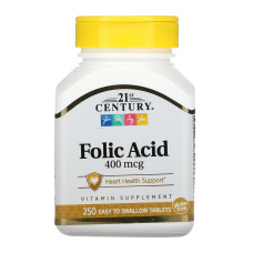Folic Acid 400 mcg - 250 tabs