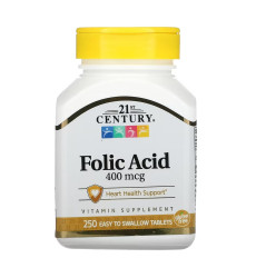 Folic Acid 400 mcg - 250 tabs