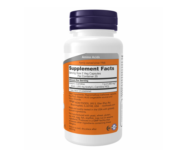 Acetyl L-Carnitine 500mg - 50 vcaps