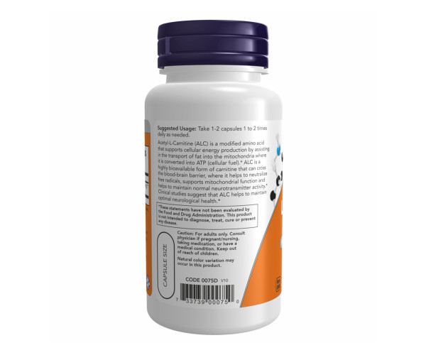 Acetyl L-Carnitine 500mg - 50 vcaps