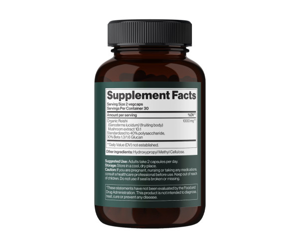 Reishi Mushroom 1000 mg - 60 vegcaps