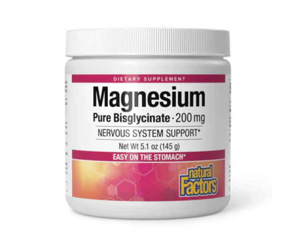 Magnesium Bisglycinate 200mg - 145g Pure (jar damaged)