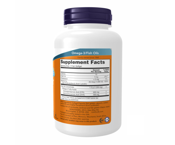 Ultra Omega 3-D™ Fish Oil - 180 Fish Softgels (Повреждена банка)