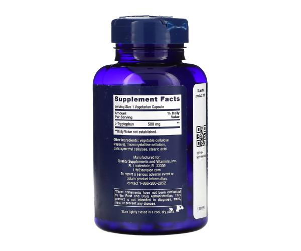 L-Tryptophan 500mg - 90 vcaps