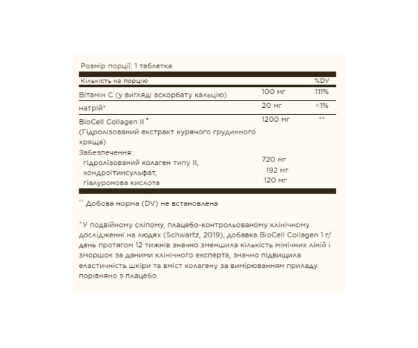 Collagen Hyaluronic Acid Complex - 30 tabs