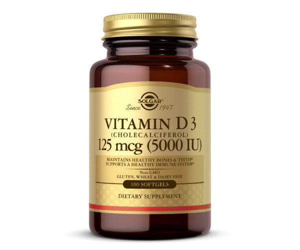 Vitamin D3 Cholecalciferol 125 mcg 5000 IU - 100 softgels