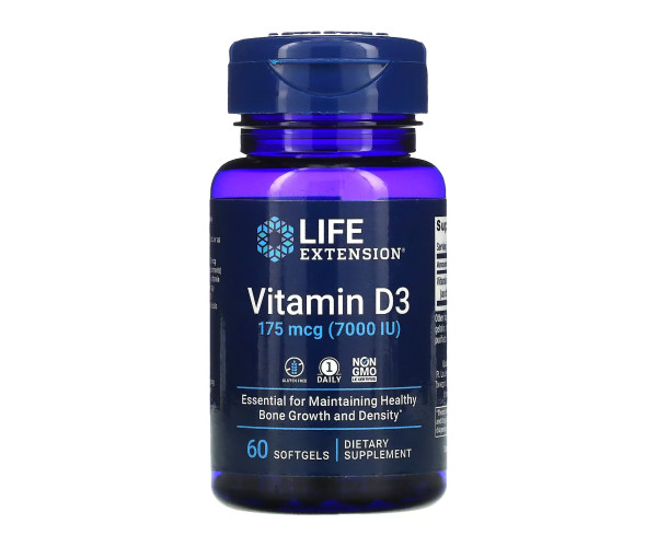 Vitamin D3 175 mcg (7000 IU) - 60 softgels