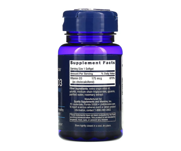 Vitamin D3 175 mcg (7000 IU) - 60 softgels