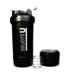 Shaker with containers 3 in 1 - 600ml Black