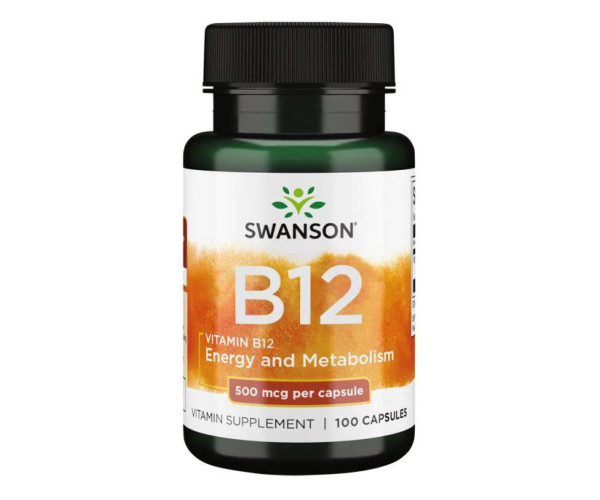 Vitamin B12 500 mcg - 100 Caps (Повреждена банка)