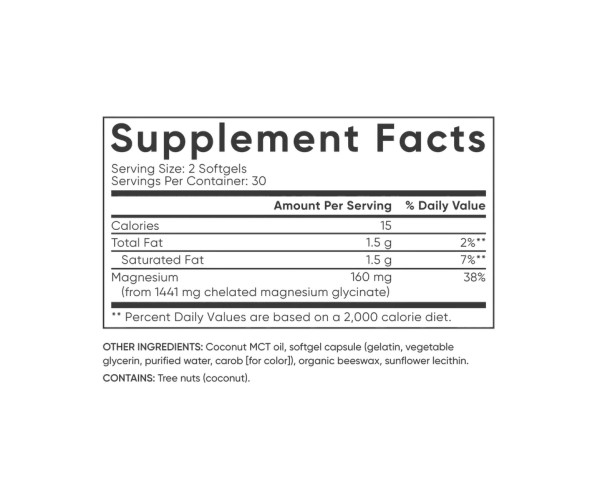 Magnesium Glycinate 160mg - 60 softgels