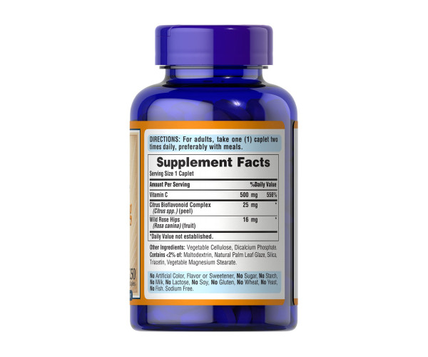 Vitamin C-500 mg with Rose Hips Time Release - 250 caps