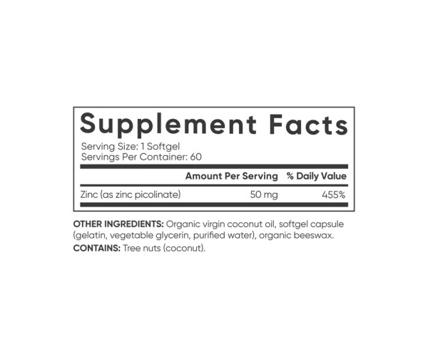 Zinc Picolinate 30mg - 90 softgels