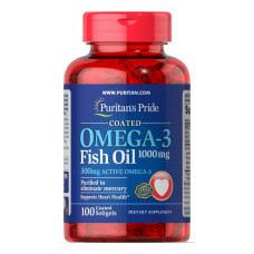 Omega-3 Fish Oil 1000 mg (300 mg Active Omega-3) - 100 Softgels