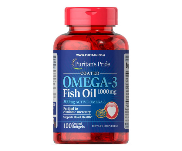 Omega-3 Fish Oil 1000 mg (300 mg Active Omega-3) - 100 Softgels