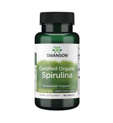 Certified Organic Spirulina 500mg - 180 tabs