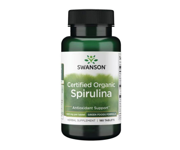 Certified Organic Spirulina 500mg - 180 tabs