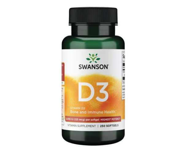 Vitamin D3 Highest Potency 5,000 IU (125 mcg) - 250 sgels